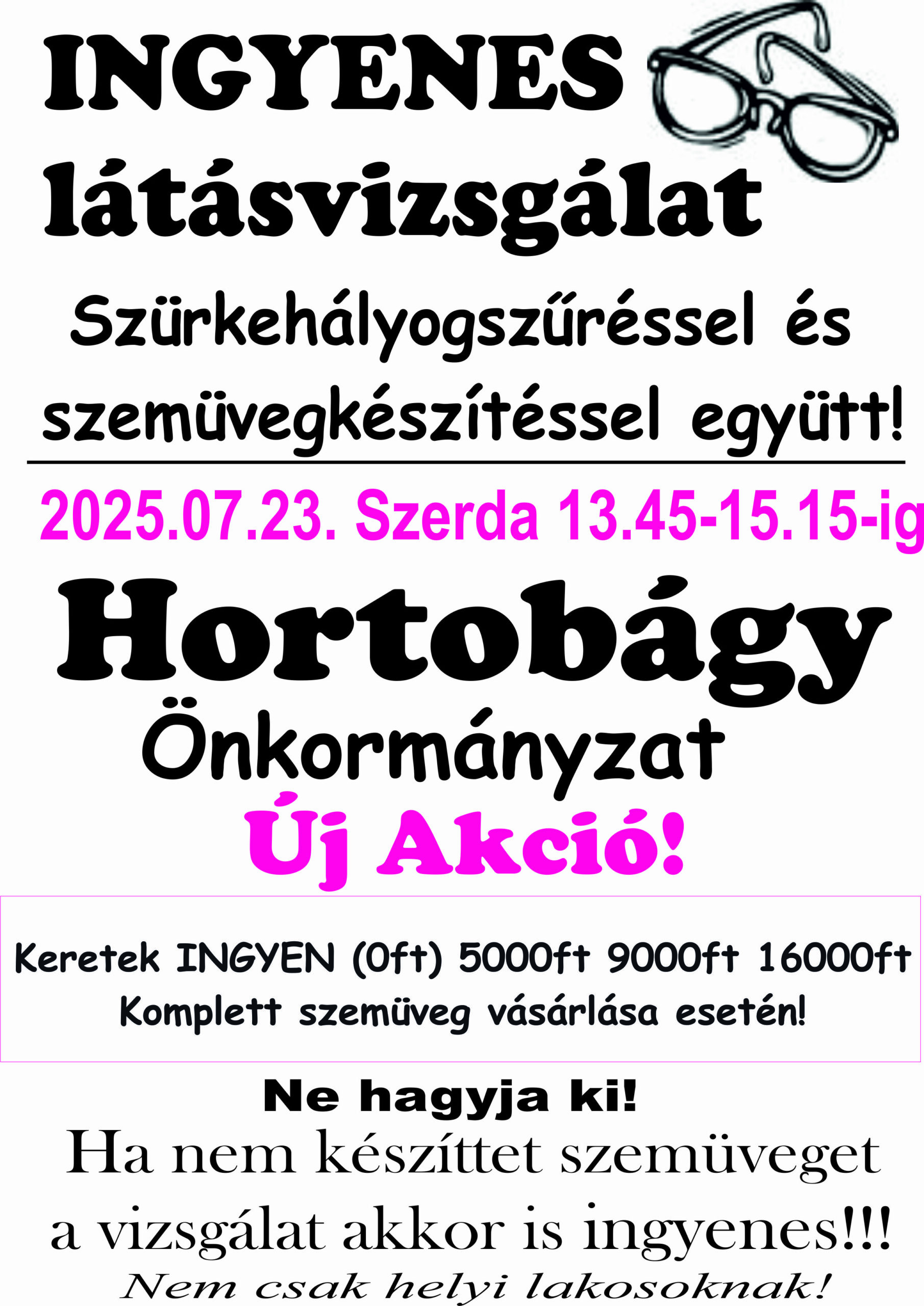 Ingyenes látásvizsgálat